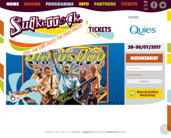 Website Suikerrock screenshot